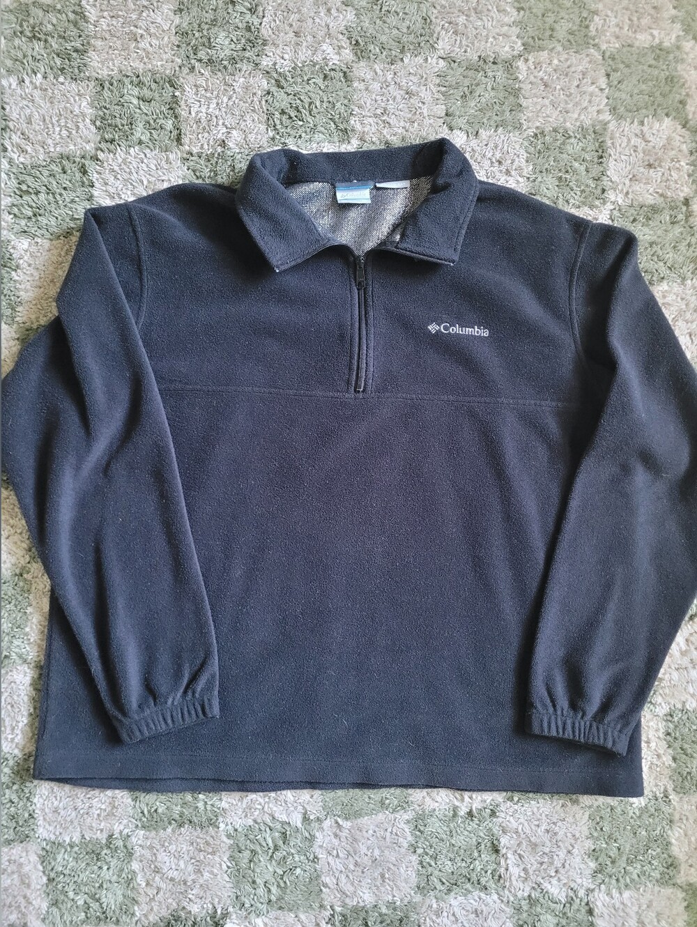 Columbia Men's Black Quarter-Zip Fleece Pullover